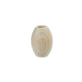 Macramé beads oval 14 x 21 mm wood