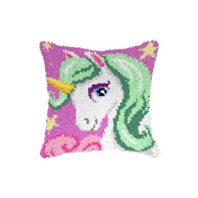 Latch hook cushion kit unicorn nr 4166