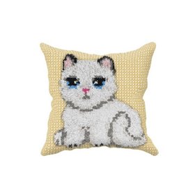 Latch hook cushion kit kitten nr 4505