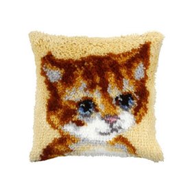Latch hook cushion kit cat nr 4018